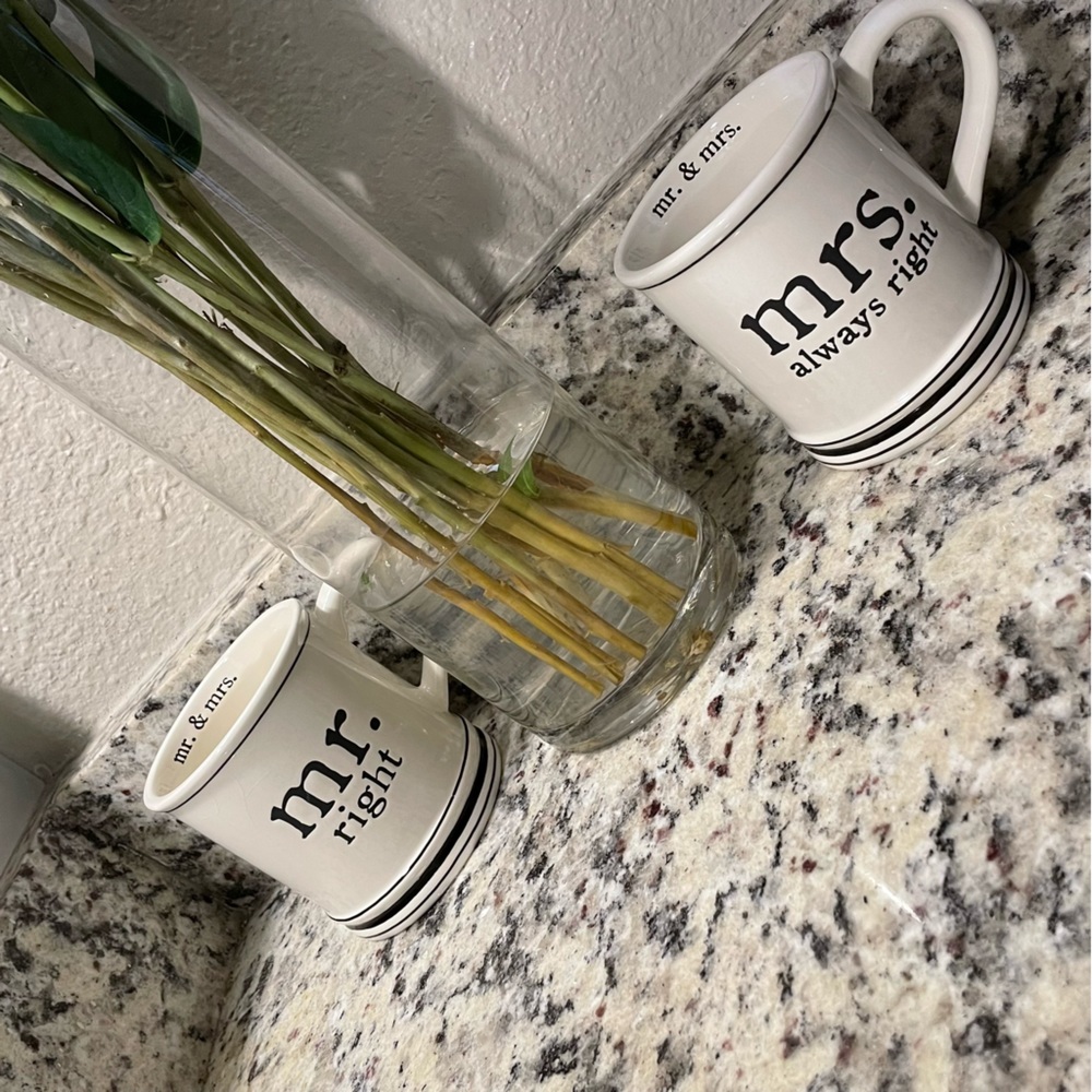 MUD PIE Mr. & Mrs. Coffee Mug Set - Picture 8 of 15